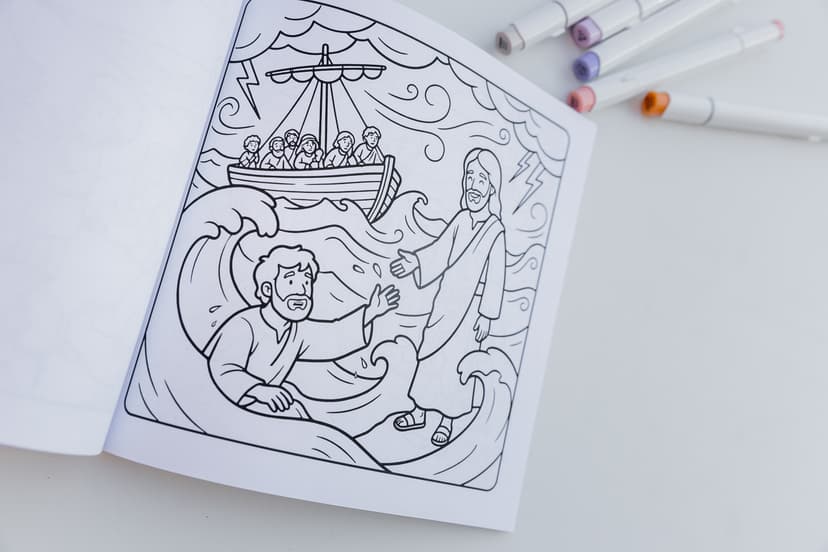 Cozy & Brave coloring page, scene 1