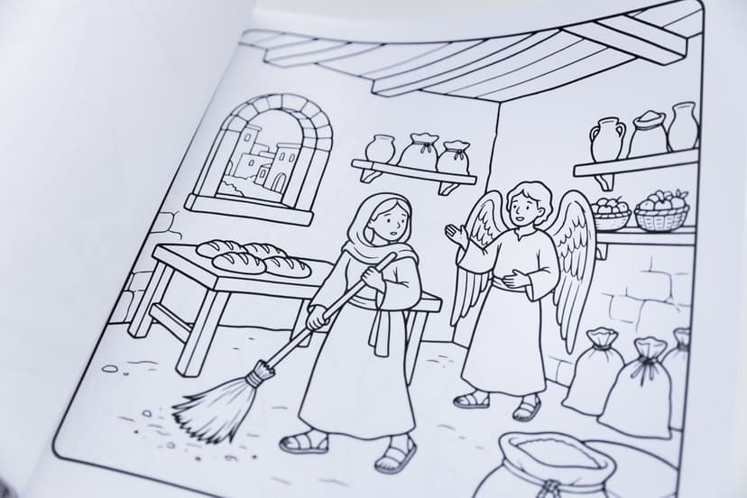 Cozy & Brave coloring page, scene 2